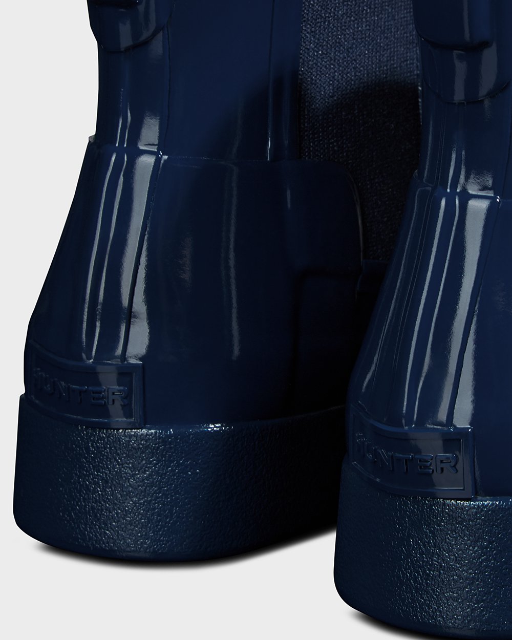 Botas Chelsea Hunter Feminina Azul Marinho - Refined Gloss Slim Fit - 48ZINHLYP